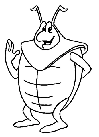 Kurt the beetle coloring page
